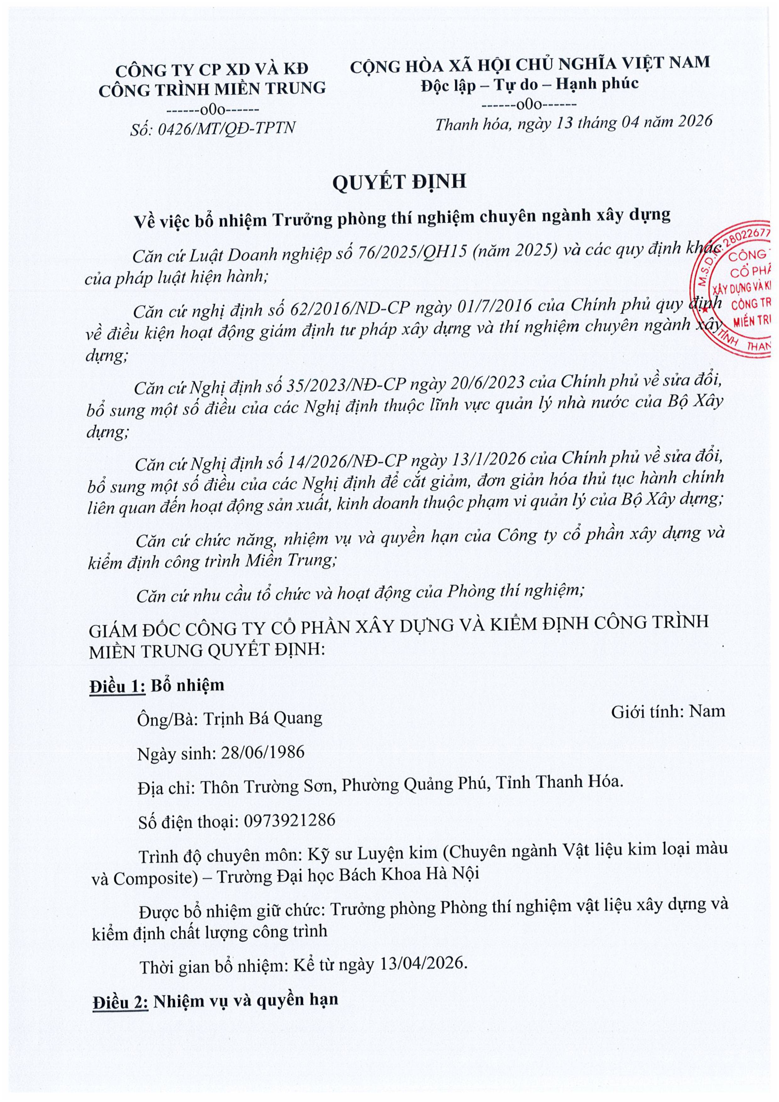 Danh mục nhân sự